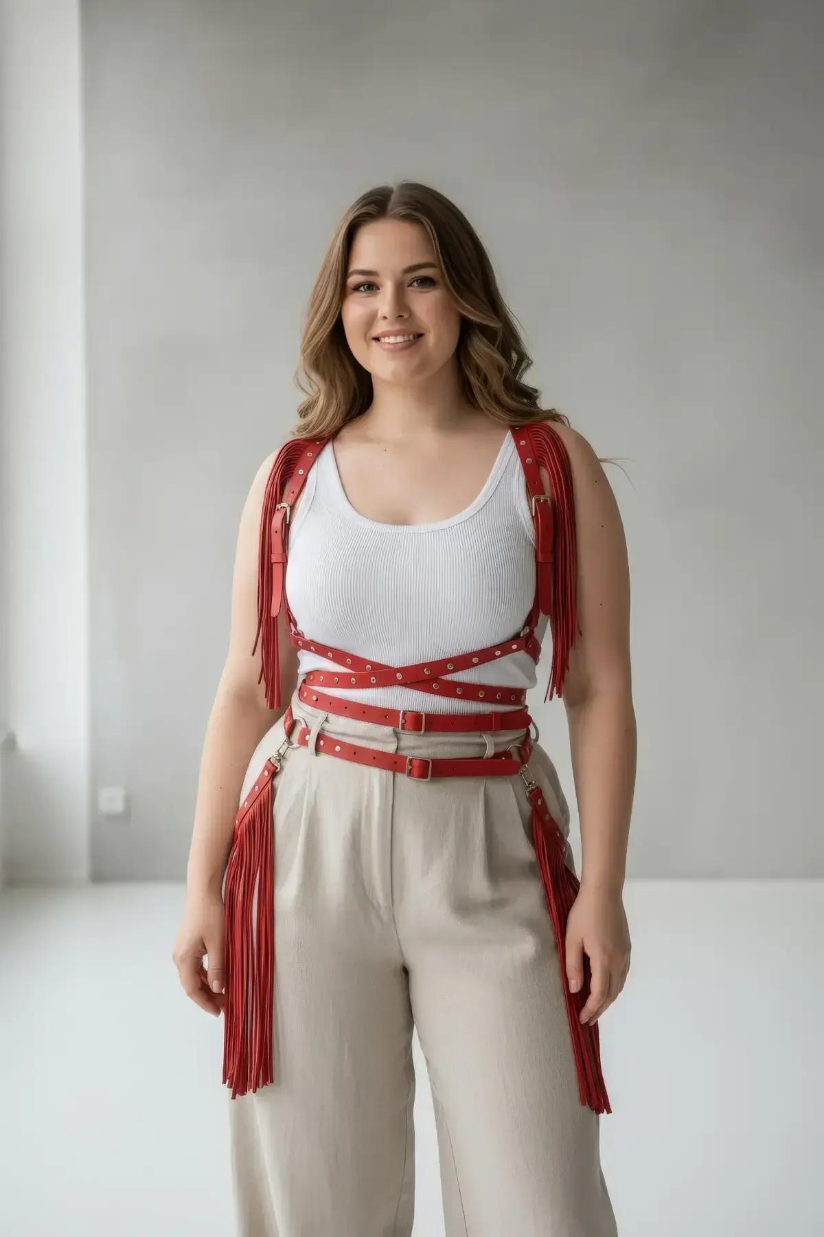 kırmızı deri kemer şeritleri 90-130 cm ayarlanabilir metal toka büyük beden