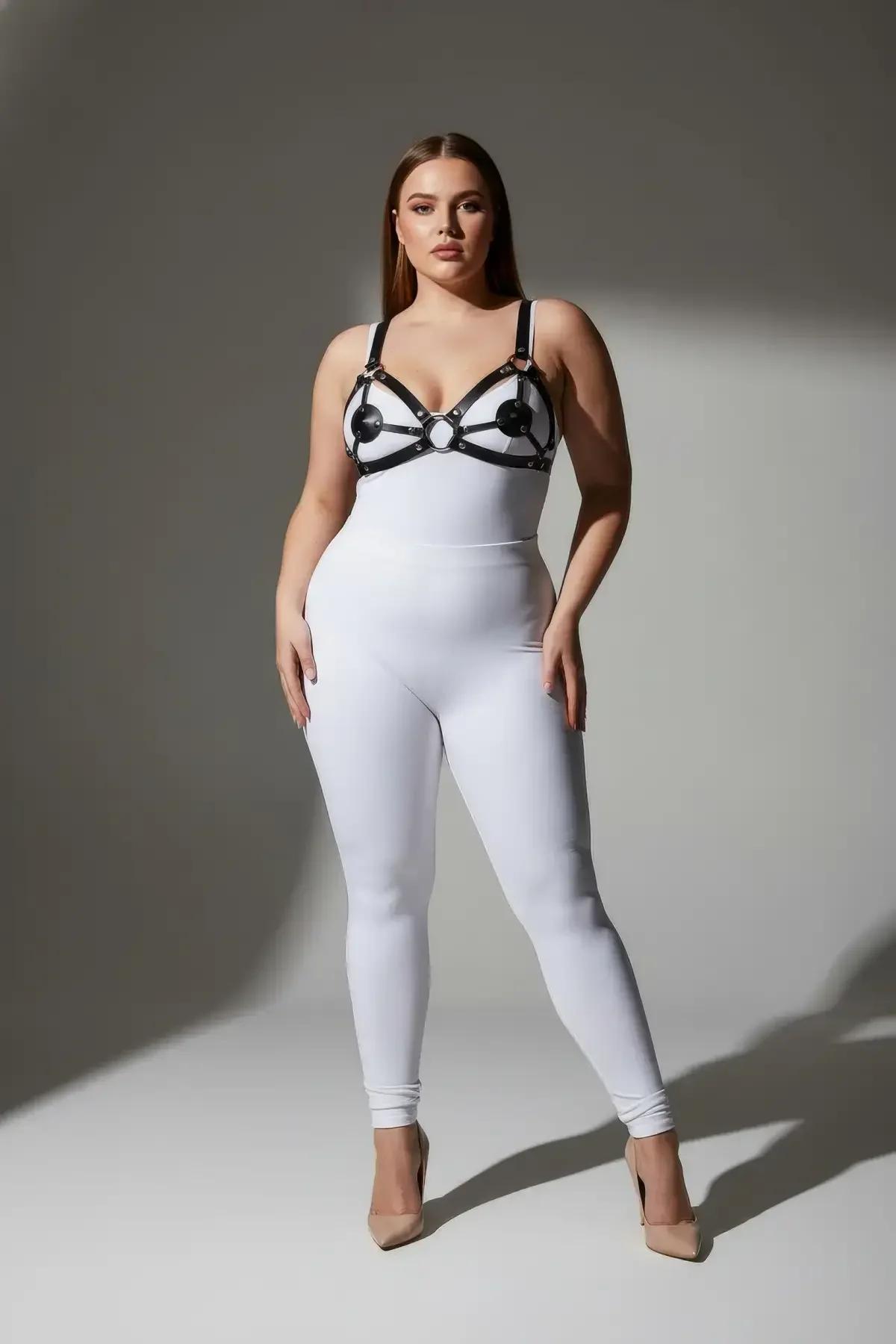 büyük beden kadın siyah harness omuz askısı ayarlanabilir 45 cm uzunluk