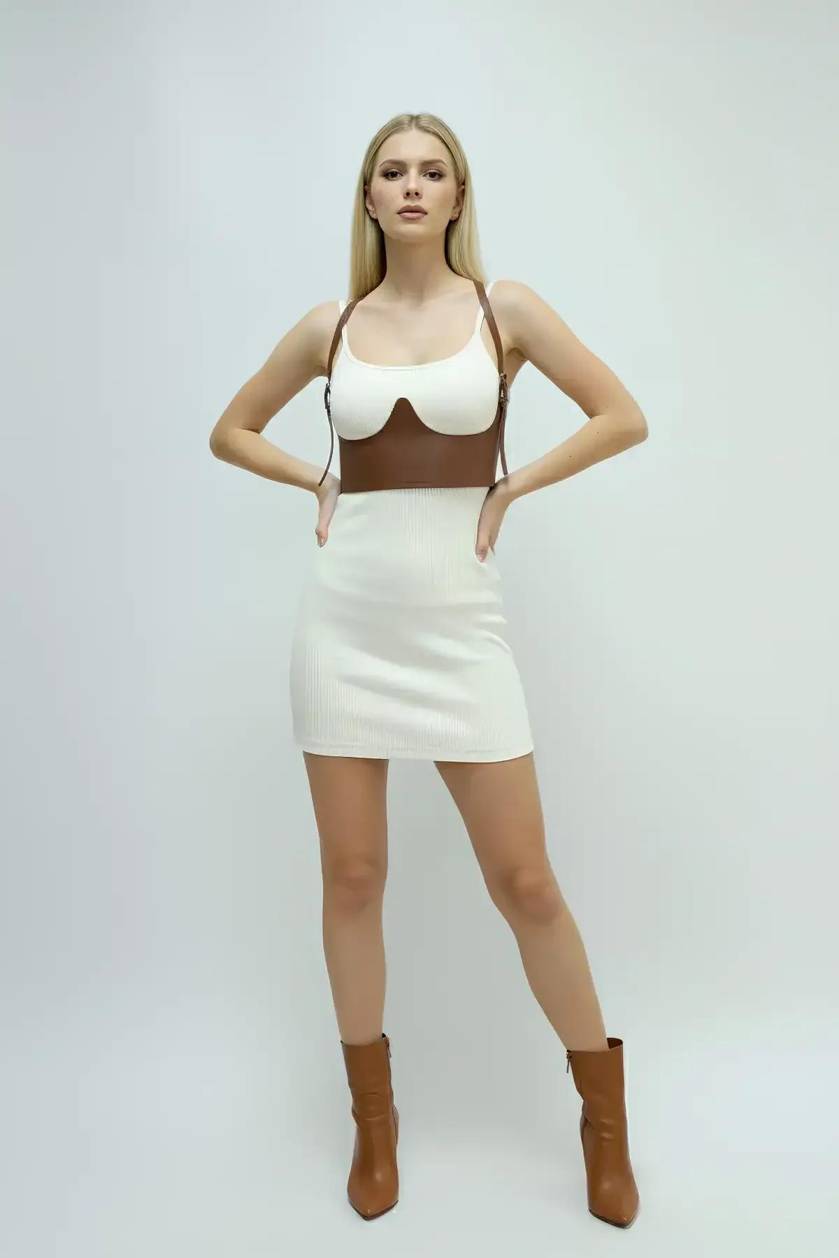 Underbust Harness with Sculpted Faux Leather Cups