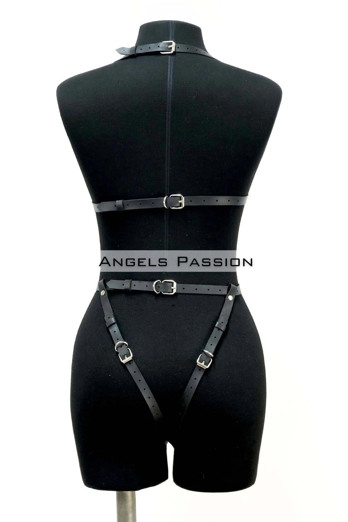 Adjustable Strappy Body Harness with Buckle Accents