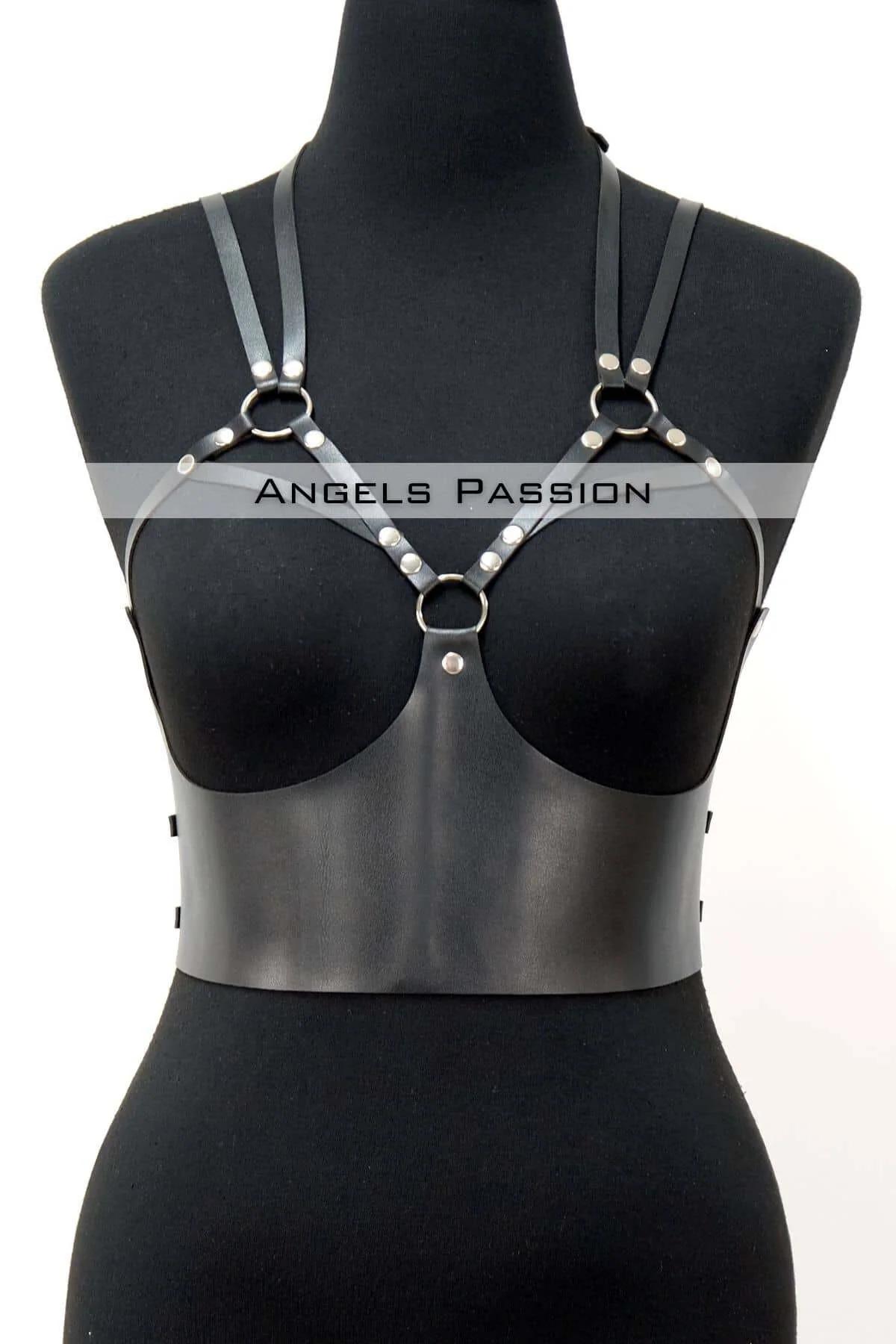 Strappy O-Ring Faux Leather Body Harness