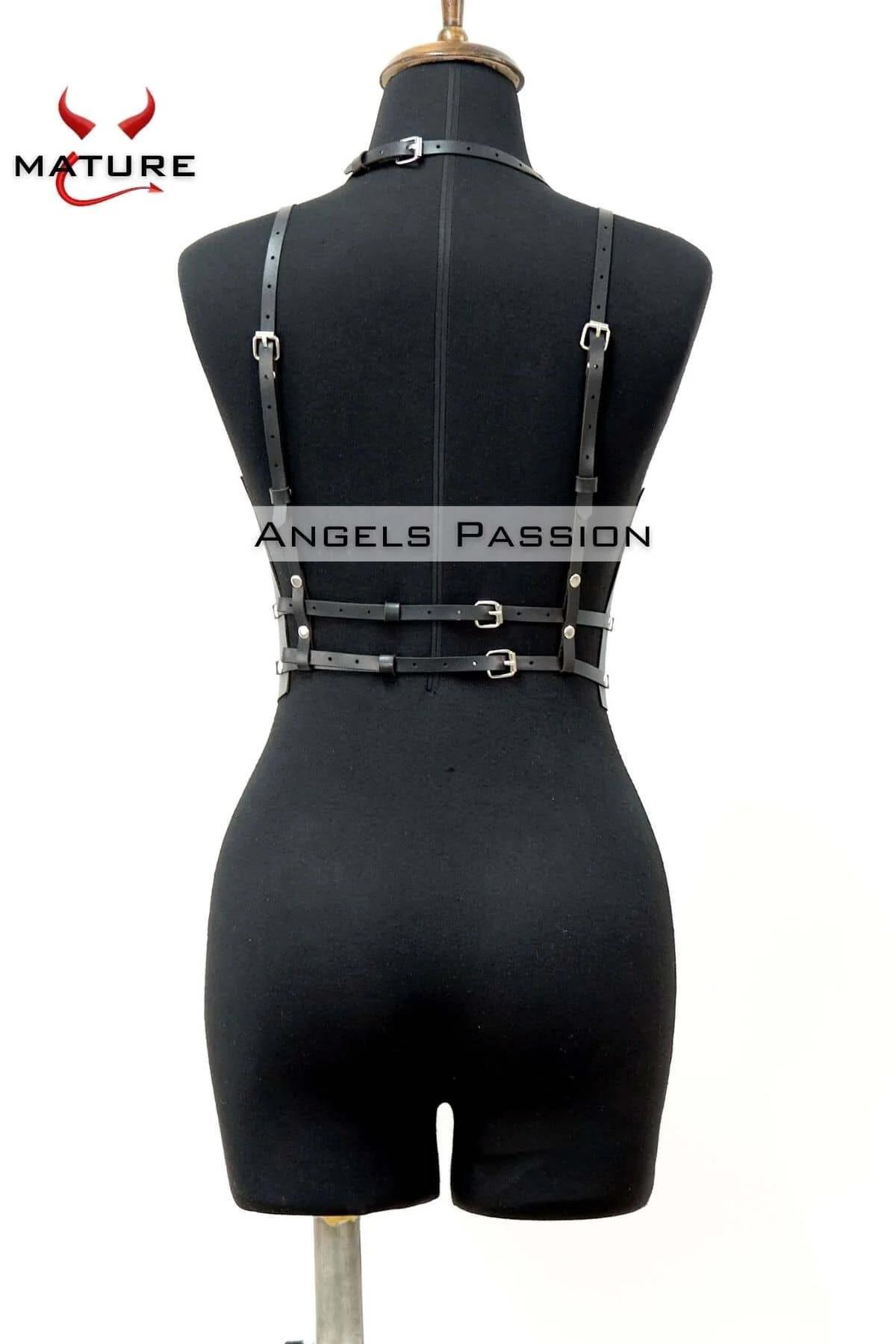 Strappy O-Ring Faux Leather Body Harness