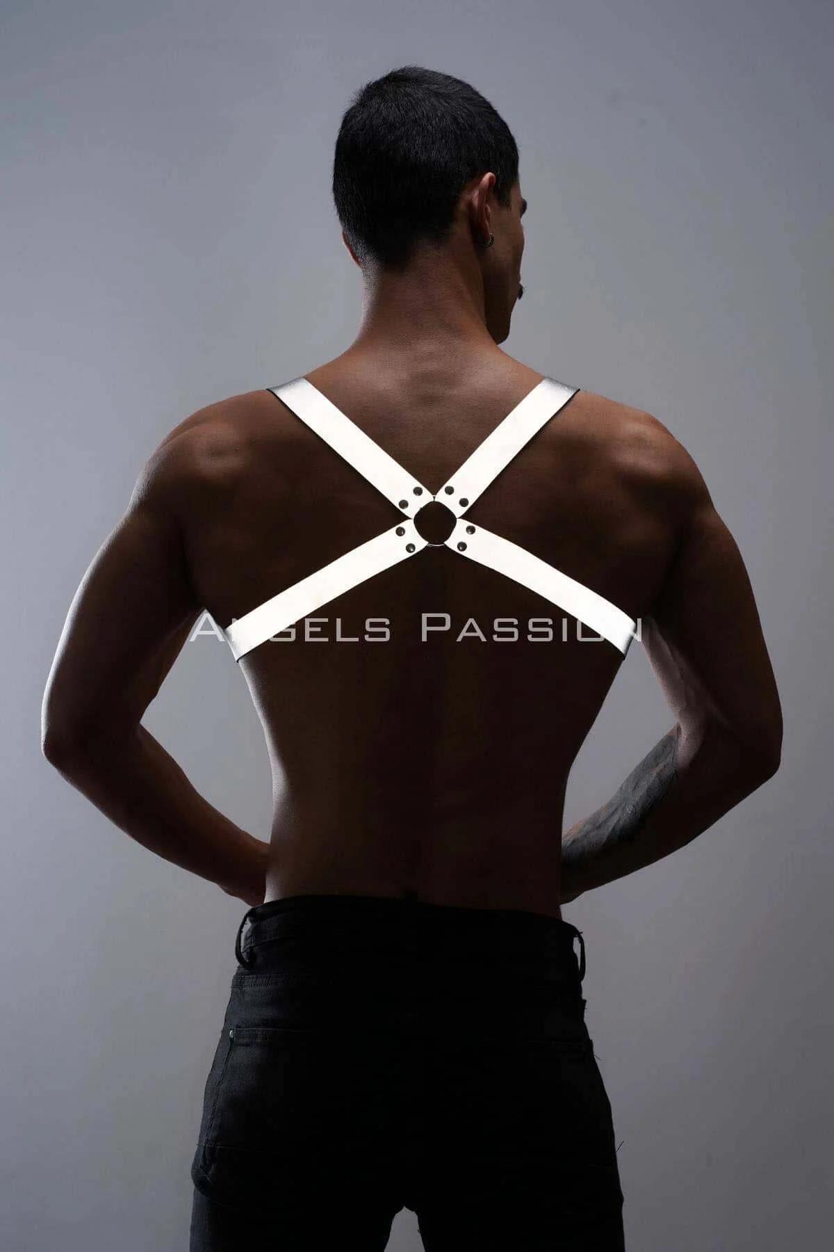 Reflective Suspenders with Silver Clips