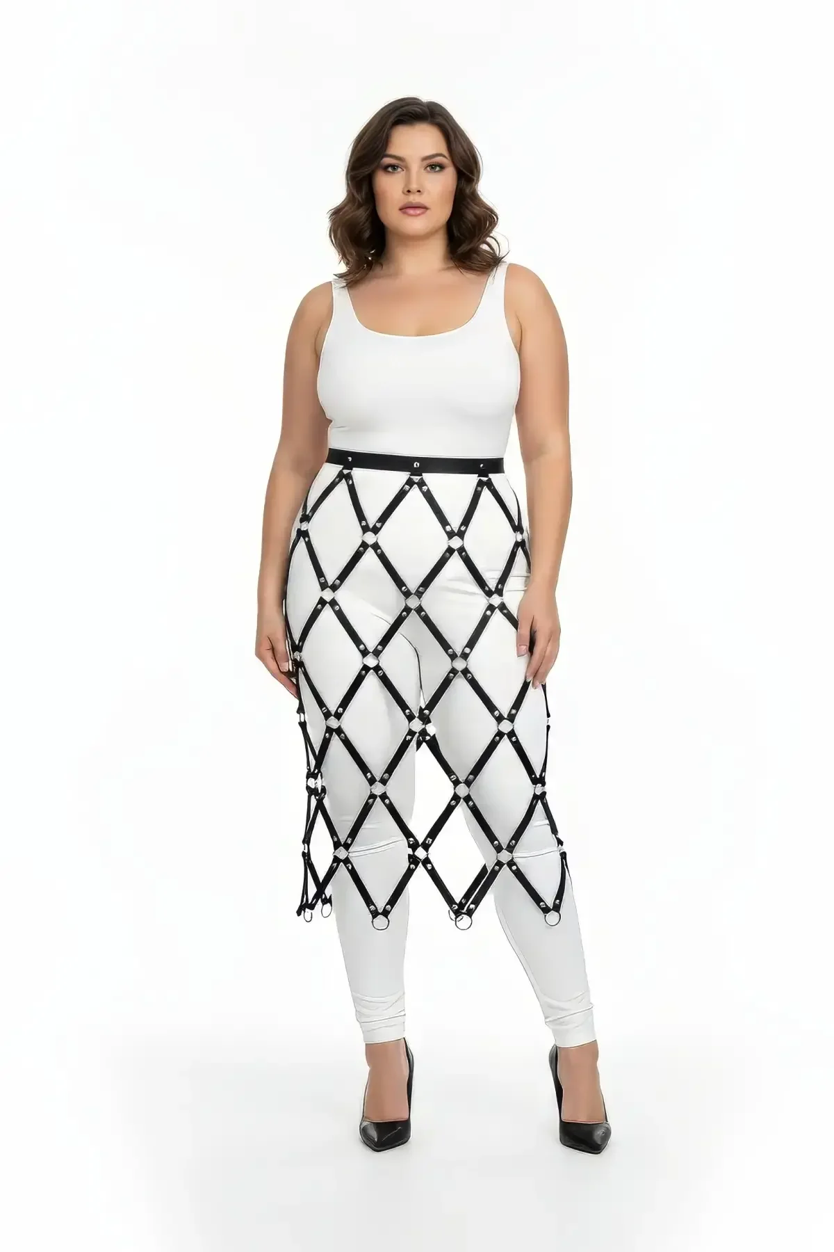 Diamond lattice skirt harness with O-rings